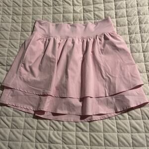 Women’s Foot Joy Woven Skort Pink Medium Zip Back Pocket NWT